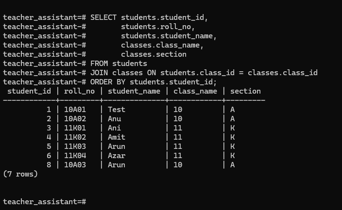 Add student terminal