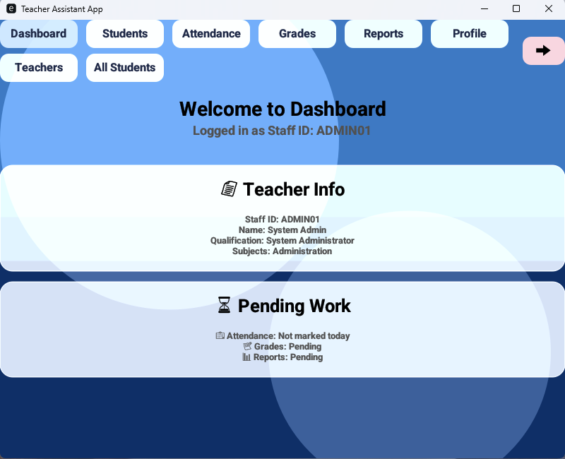 Admin Dashboard